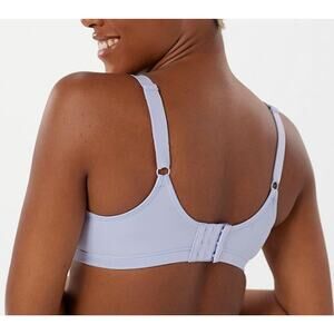 Bali Set 2 Double Support Soft Touch Wirefree Bras Blue Size 38 D New A351140